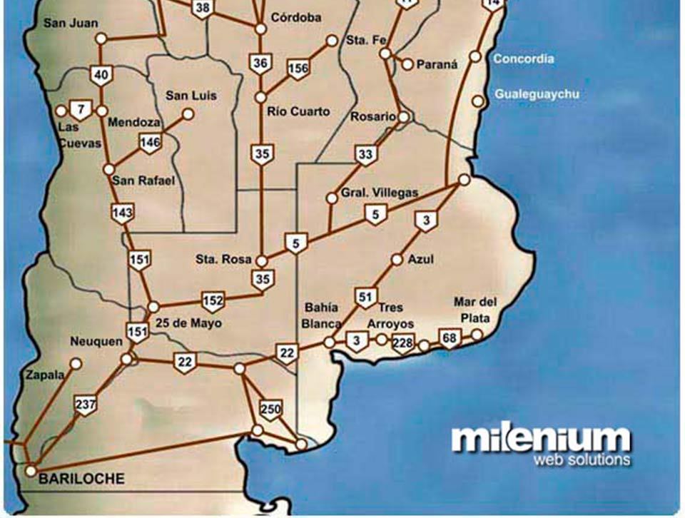 Cuántos kilómetros hay entre Buenos Aires y Rosario en Argentina